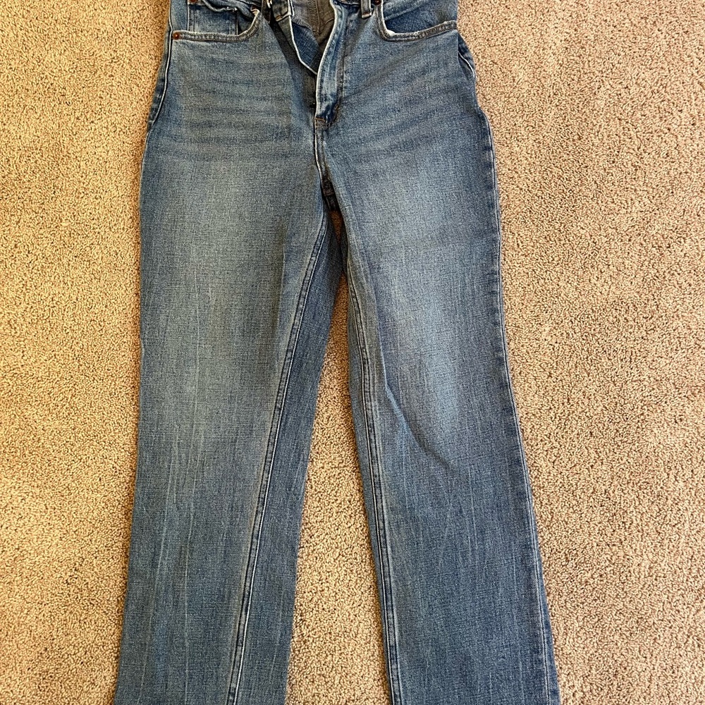 Abercrombie & Fitch Women's Straight Leg Blue Jeans
